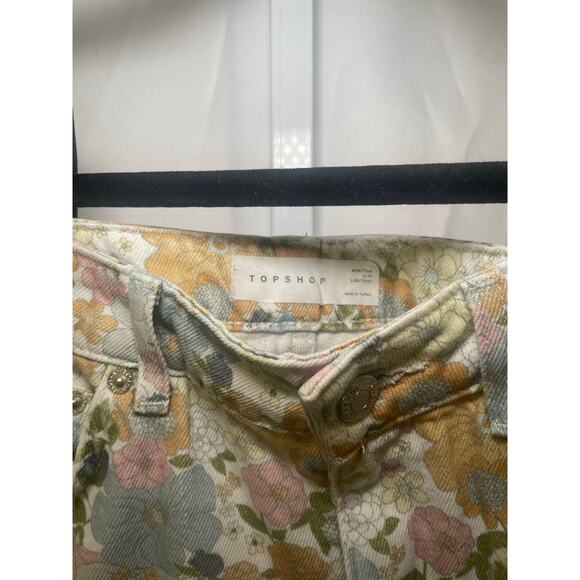 Topshop Boho Retro Floral Jeans - Womens Size 28/US 6 - Floral - Picture 3 of 5